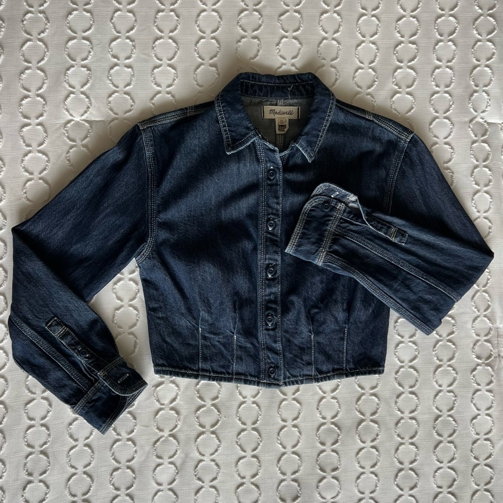 Madewell Dark Denim Button Up Top